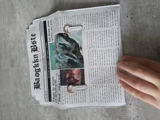Borsetta vintage effetto giornale