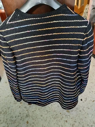 Chaqueta de punto mujer rayas multicolor