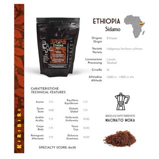 KIRIBIRI Specialty Coffe Moka/Grani Box Monorigine