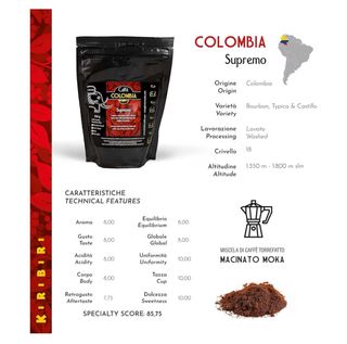 KIRIBIRI Specialty Coffe Moka/Grani Box Monorigine