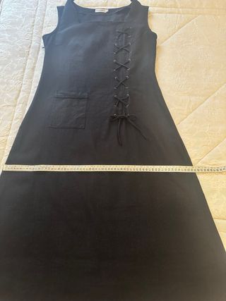 Vestido negro lino