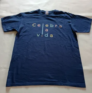 Camiseta Celebra la Vida Azul Marino