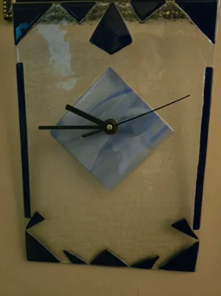 Reloj de cristal mosaico artesanal