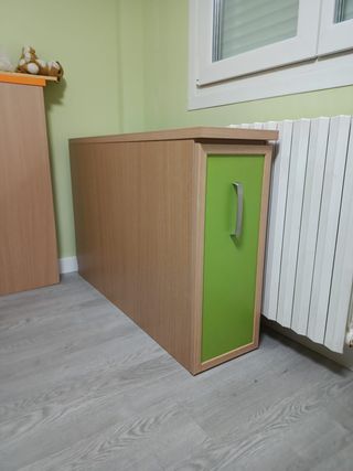 Arcón extraíble pino y verde