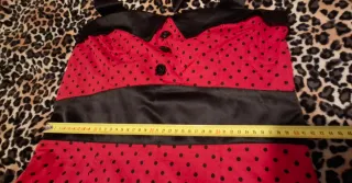 Vestido Pin Up Rojo Lunares Negros