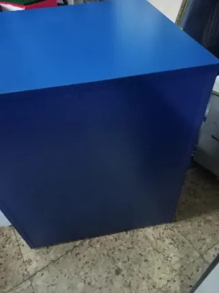 Peana expositor azul