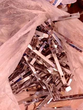 Baldas cristal con soportes para tienda