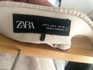 Falda plisada Zara Champagne Talla L