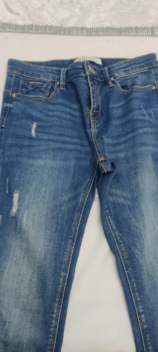 Vaqueros Stradivarius Mujer Azul Talla M