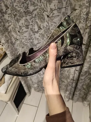 Zapatos RAS  leather sole mujer lentejuelas