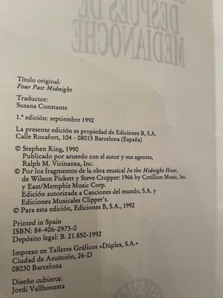 Después de medianoche de Stephen King.