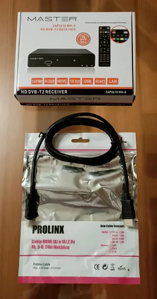 Decodificador TDT Master ZAP2610MH-X + cable HDMI