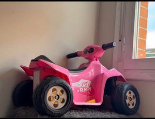 Coche eléctrico infantil Quad Racy rosa