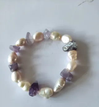 Pulsera piedras naturales y plata