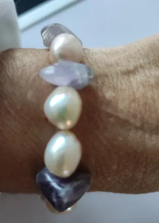 Pulsera piedras naturales y plata