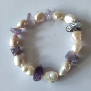 Pulsera piedras naturales y plata