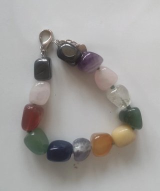 Pulsera piedras naturales y plata
