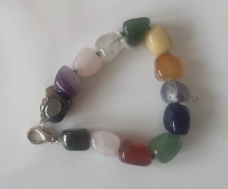 Pulsera piedras naturales y plata