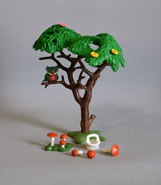 Playmobil Conejos Pascua Con Árbol Y Búho