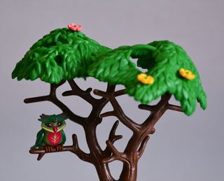 Playmobil Conejos Pascua Con Árbol Y Búho