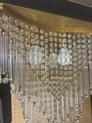 Lámpara de techo colgante cristal y metal