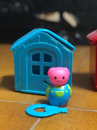 3 Cerditos y Lobo Casitas Juguete