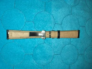 Correa Zenith Cocodrilo Negra + Hebilla Desplegabl