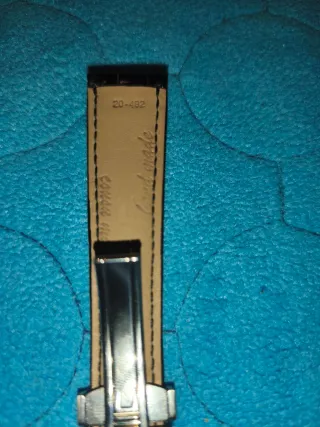 Correa Zenith Cocodrilo Negra + Hebilla Desplegabl