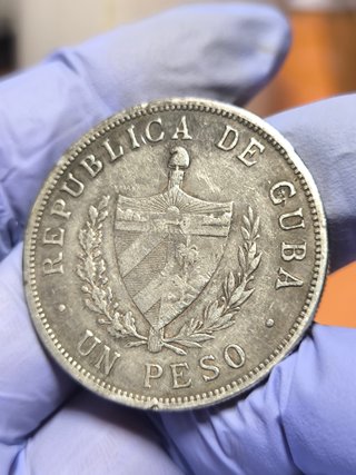 Moneda Plata 1 Peso Cuba 1915