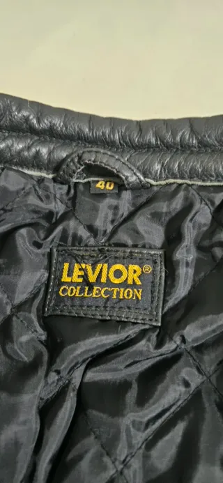 Chaqueta de moto de cuero negra