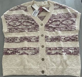 Chaleco Slowlover Beige/Rosa Talla M-L