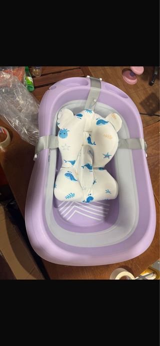 Bañera Bebé Plegable con Cojín Reductor Bebé