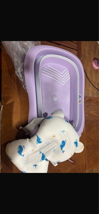 Bañera Bebé Plegable con Cojín Reductor Bebé