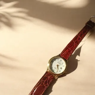 Reloj MX Watch Cuarzo Dorado Correa Marrón