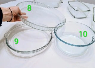 3 Bandejas de vidrio Pyrex para horno - A escoger