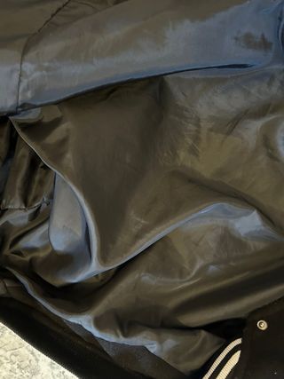 Chaqueta Bomber M Negra Mangas Blancas