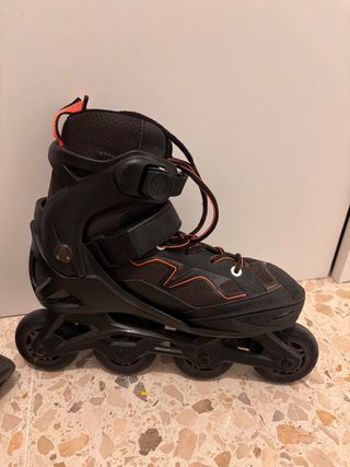 Patines en línea Oxelo negros y naranjas