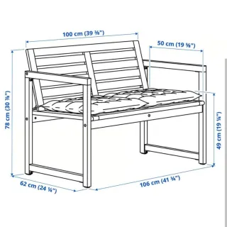 Banco Exterior Ikea Nammaro Madera