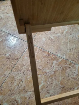 2 Mesitas Auxiliares Madera Bambú