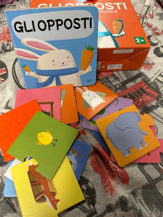 Valigetta gli opposti con libro e puzzle