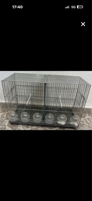 Jaula doble para pájaros