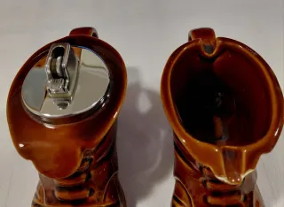 Mechero y Cenicero Vintage Botas Años 70