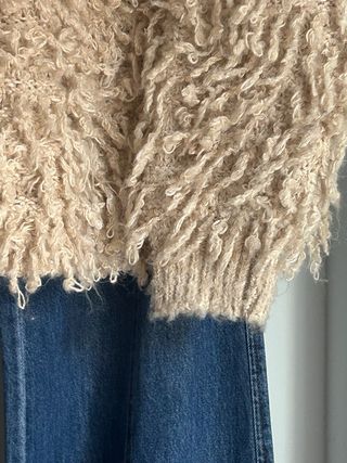 Jersey Zara pelo sintético beige talla xs / s