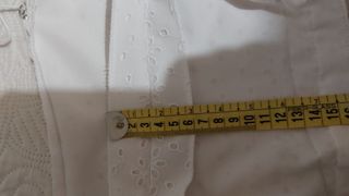 Traje Flamenca Blanco perforado volantes color T42