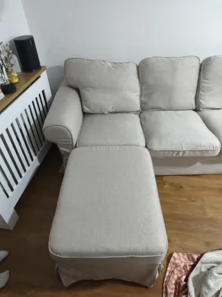 Divano a 3 posti Ikea beige in tessuto