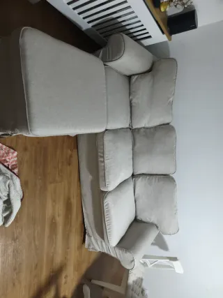 Divano a 3 posti Ikea beige in tessuto