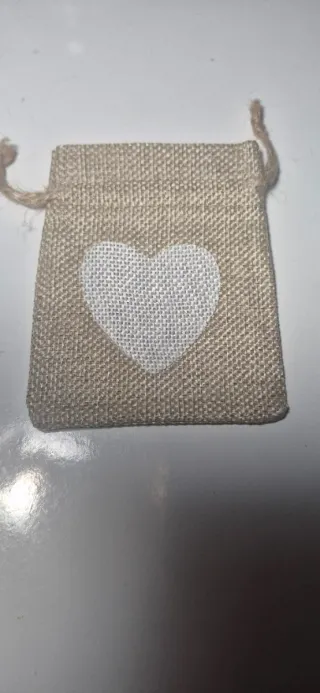 Bolsa de tela con corazon