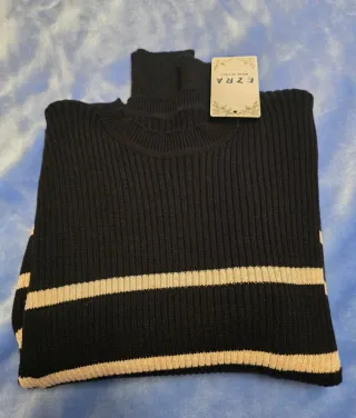 Chaleco de punto rayas EZRA Talla Única