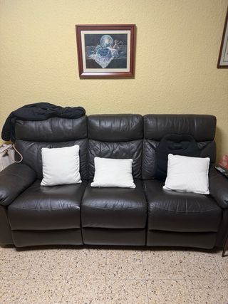 Divano a 3 posti in pelle