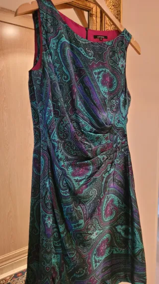 Vestido SINTESS Paisley Morado/Verde Talla M